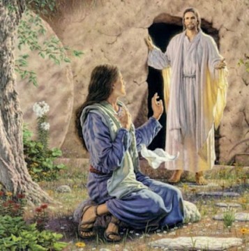 Jesús resucitó religioso cristiano. Pinturas al óleo
